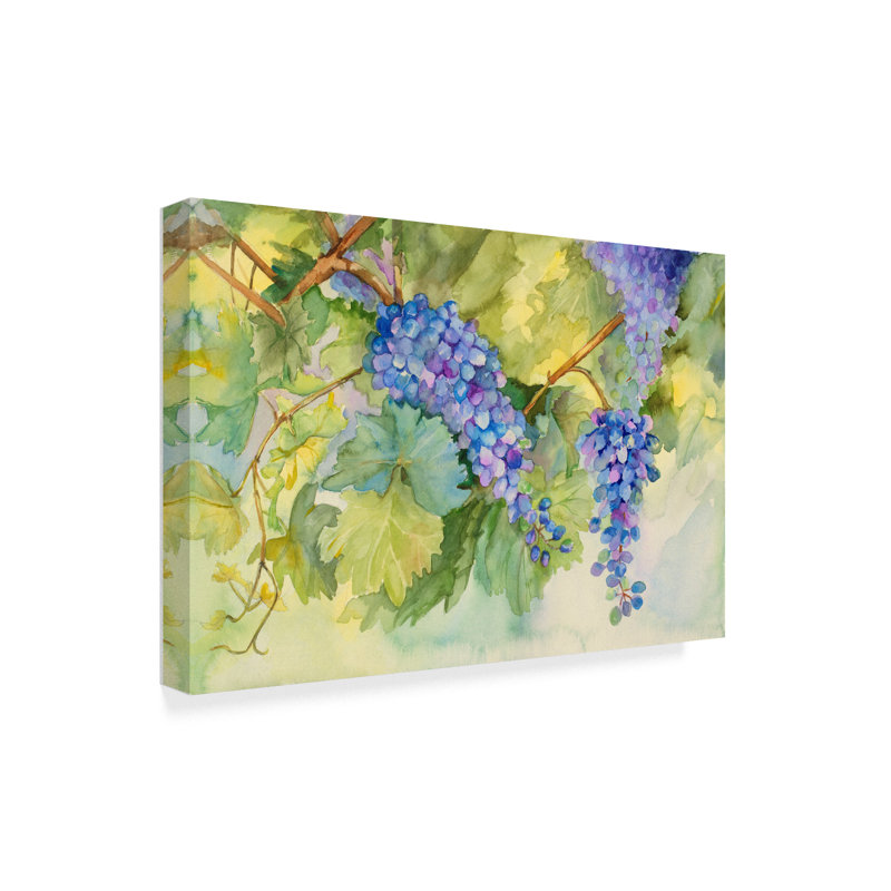 Trademark Art Grape Vineyard Acrylic Painting Print On Wrapped