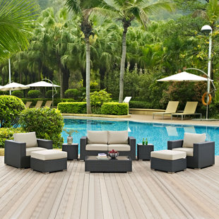 Go to store & view more images Tripp 8 Piece Sunbrella Sofa Set with Cushions by Brayden Studio