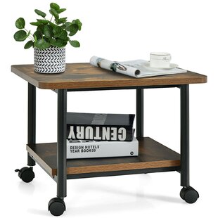 Mobile Wood Trolley with Sliding Shelf Model 1 NEUN WELTEN Printer Stand with 3 Shelves 50 x 50 x 72 cm 