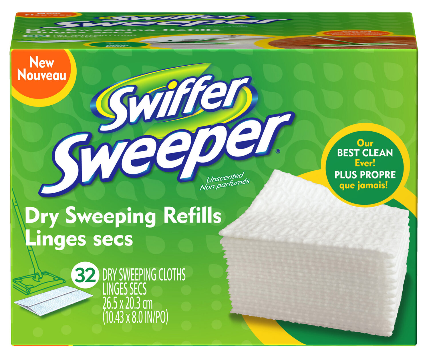 FREE WORLDWIDE SHIPPING* NEW!! Swiffer Sweeper Dry Sweeping Refills 43 Cloths 