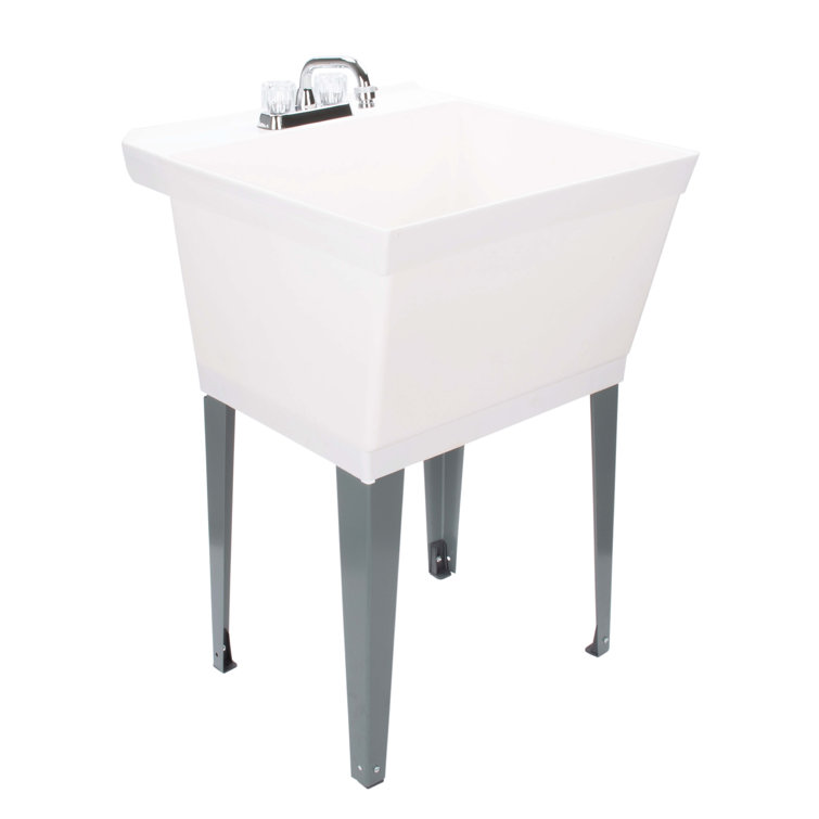 Utility Sink 22 88 #39 L x 23 5 #39 #39 W Free Standing Laundry Sink with Faucet Utility Sink 22 88 #39 L x 23 5 #39 #39 W Free Standing Laundry Sink with Faucet