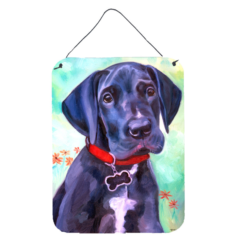 Caroline S Treasures Great Dane Pup By Lyn Cook Painting Print