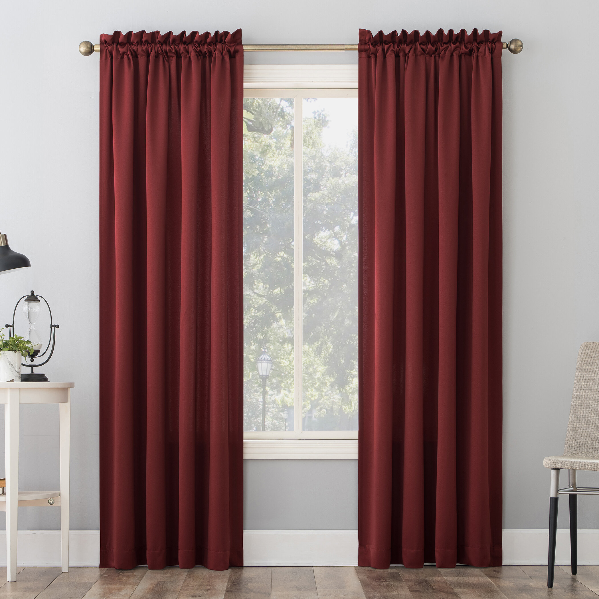 Wayfair Basics® Solid Room Darkening Thermal Rod Pocket Single Curtain Panel And Reviews Wayfair 9627