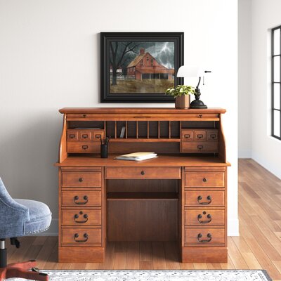 persephone secretary desk with hutch ebern designs