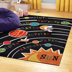 Solar System Rug Wayfair Brynn Solar System Black Area Rug