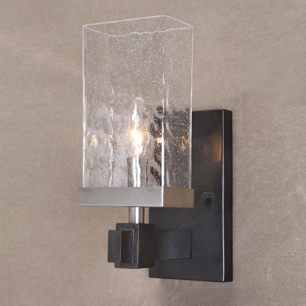 Alonso 1 Light Textured Black Armed Sconce Birch Lane