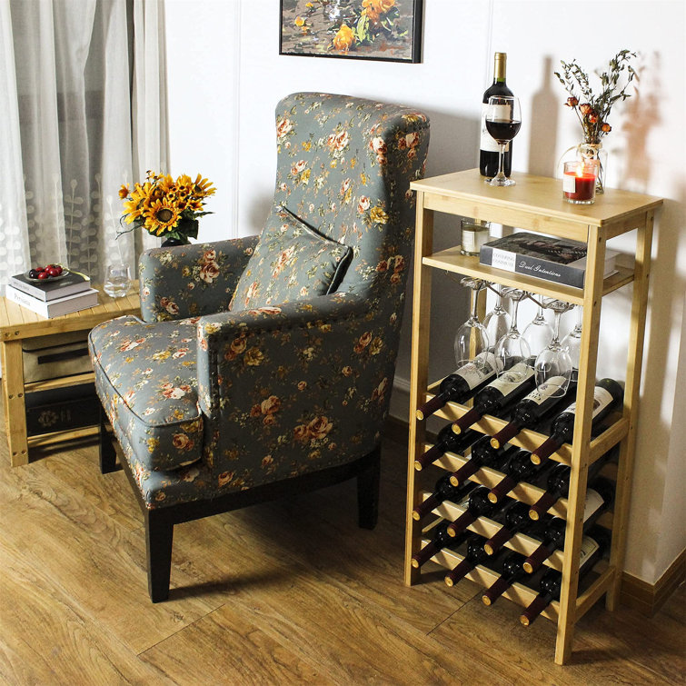 Belfry Kitchen Vaughan 16 Bottle Floor Wine Bottle & Glass Rack in