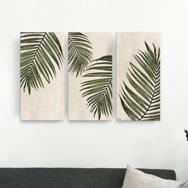 Abstract Tropical Palm Leaf Wall Art Print Bamboo Palm Leaf Living Room Wall Art 