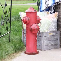 Fire Hydrant Shape Firefighter Red 7 x 1 Resin Stone Novelty Ballpoint Pen 