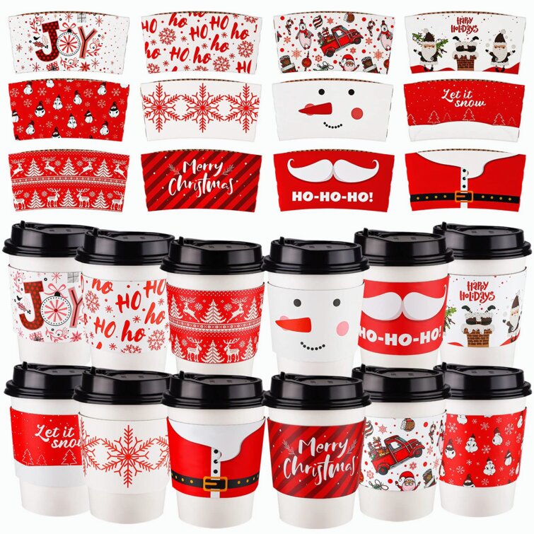 Serves 36 Christmas Plates Napkins Cups Disposable Paper Party Supplies Set of Colorful Winter Themed for Kids Party 