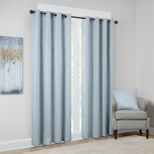 Sylvan Solid Room Darkening Grommet Single Curtain Panel