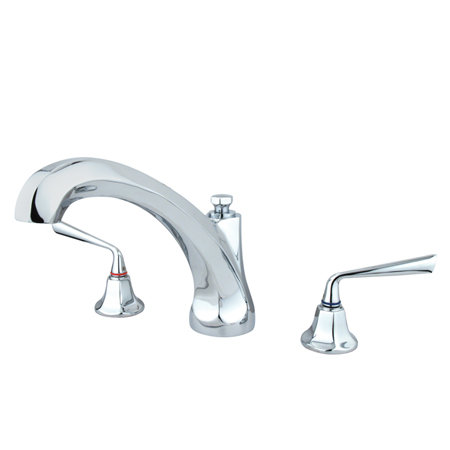 Kingston Brass Silver Sage Double Handle Deck Mounted Roman Tub Faucet Trim Wayfair