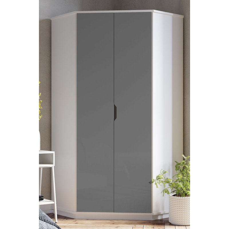 Ebern Designs Colbey 2 Door Corner Wardrobe Wayfair Co Uk