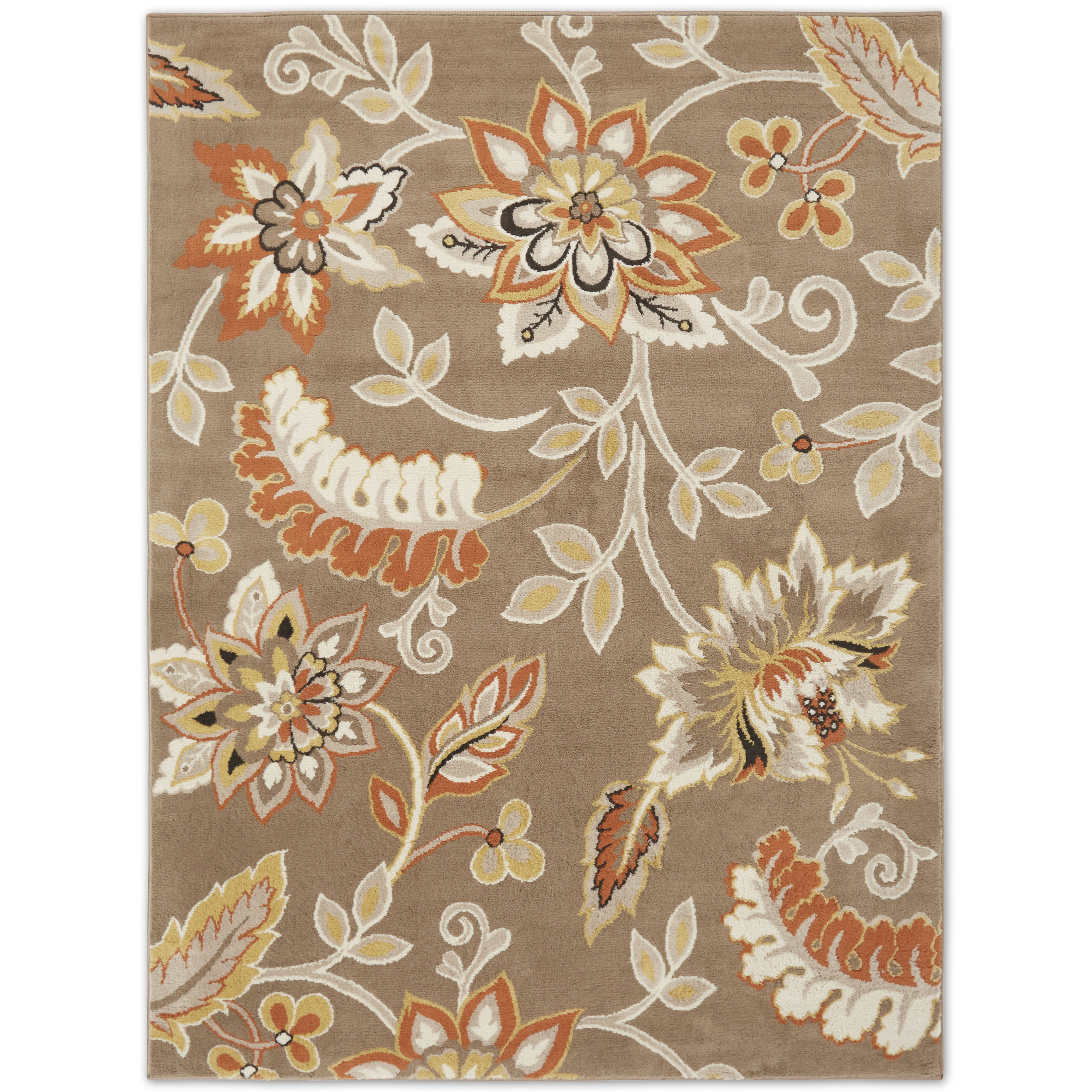 Modern Floral Area Rugs 3'1 x 5' Yellow 