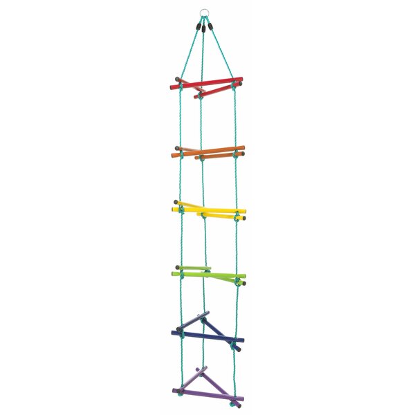 Gawu Strong and Sturdy Children Rope Ladder Non‑toxic Wooden Rope Ladder Outdoor Children Rope Ladder