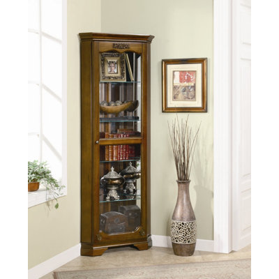 Darrens Corner Curio Cabinet Alcott Hill