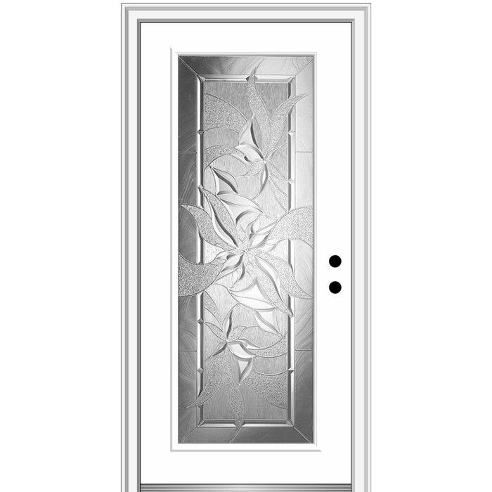 Lasting Impressions Glass Full Lite Primed Steel Prehung Front Entry Door