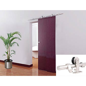 Tms European Modern Sliding Single Track Barn Door Hardware Kit Wayfair