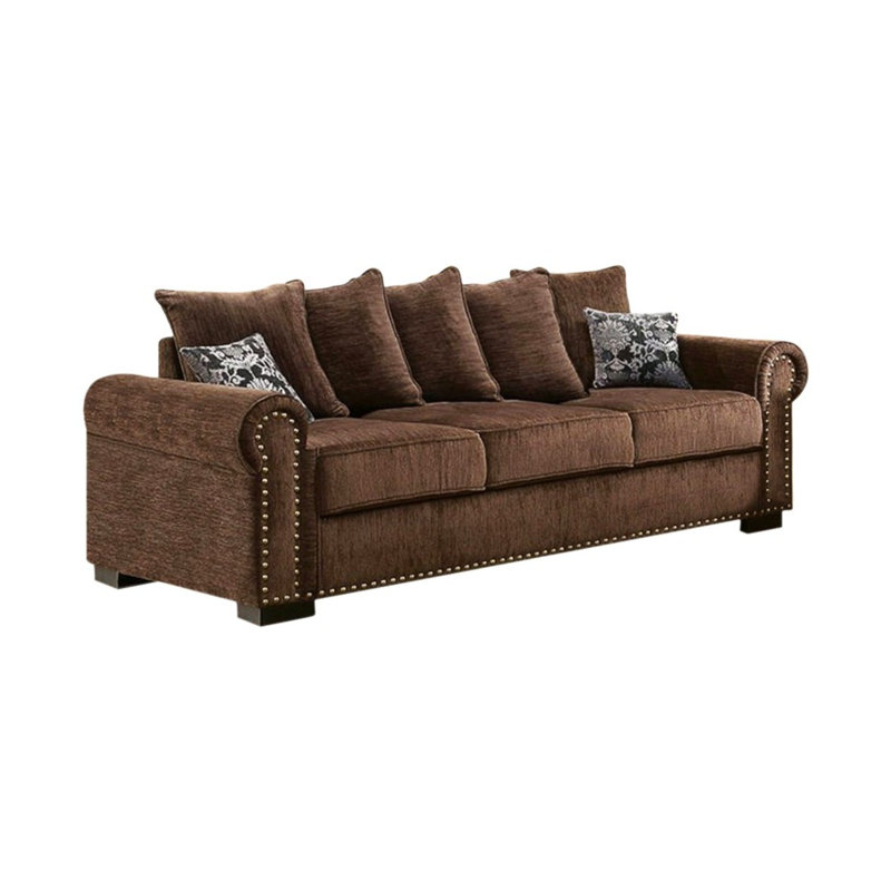 Garibay Nail Head Trim Chenille Sofa