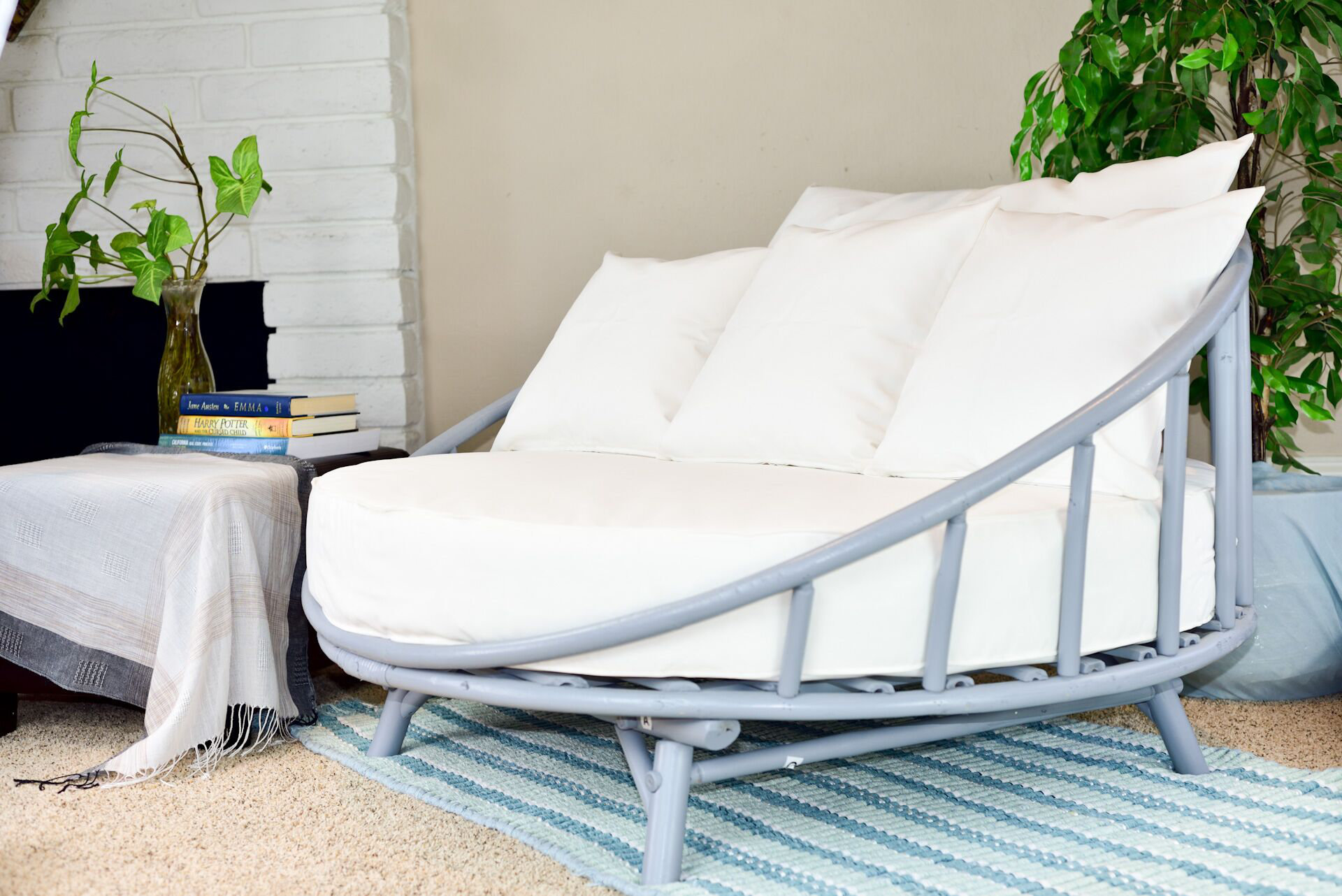 Bayou Breeze Olu Bamboo Round Patio Daybed With Cushions Reviews Wayfair Olu Bamboo Round Patio Daybed