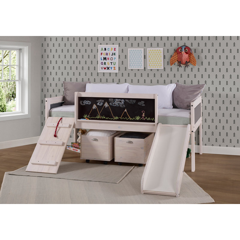 Zoomie Kids Schlemmer Twin Low Loft Bed With Drawers Wayfair