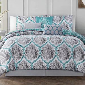 Bridgeforth 7 Piece Reversible Comforter Set