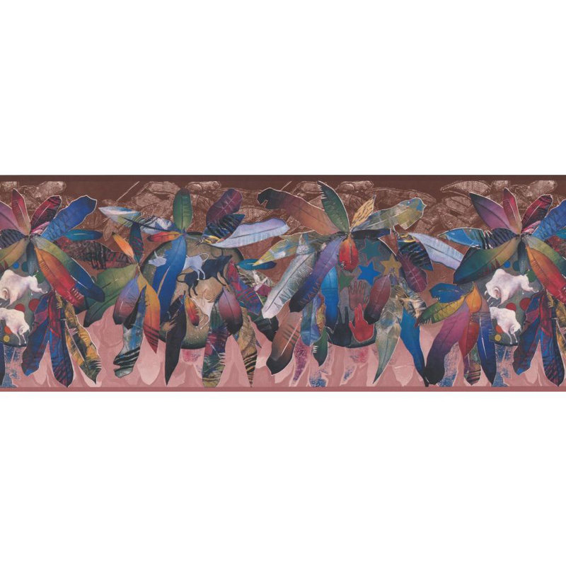 Bay Isle Home Hopkins Tropical Leaves 15 L X 9 W Wallpaper