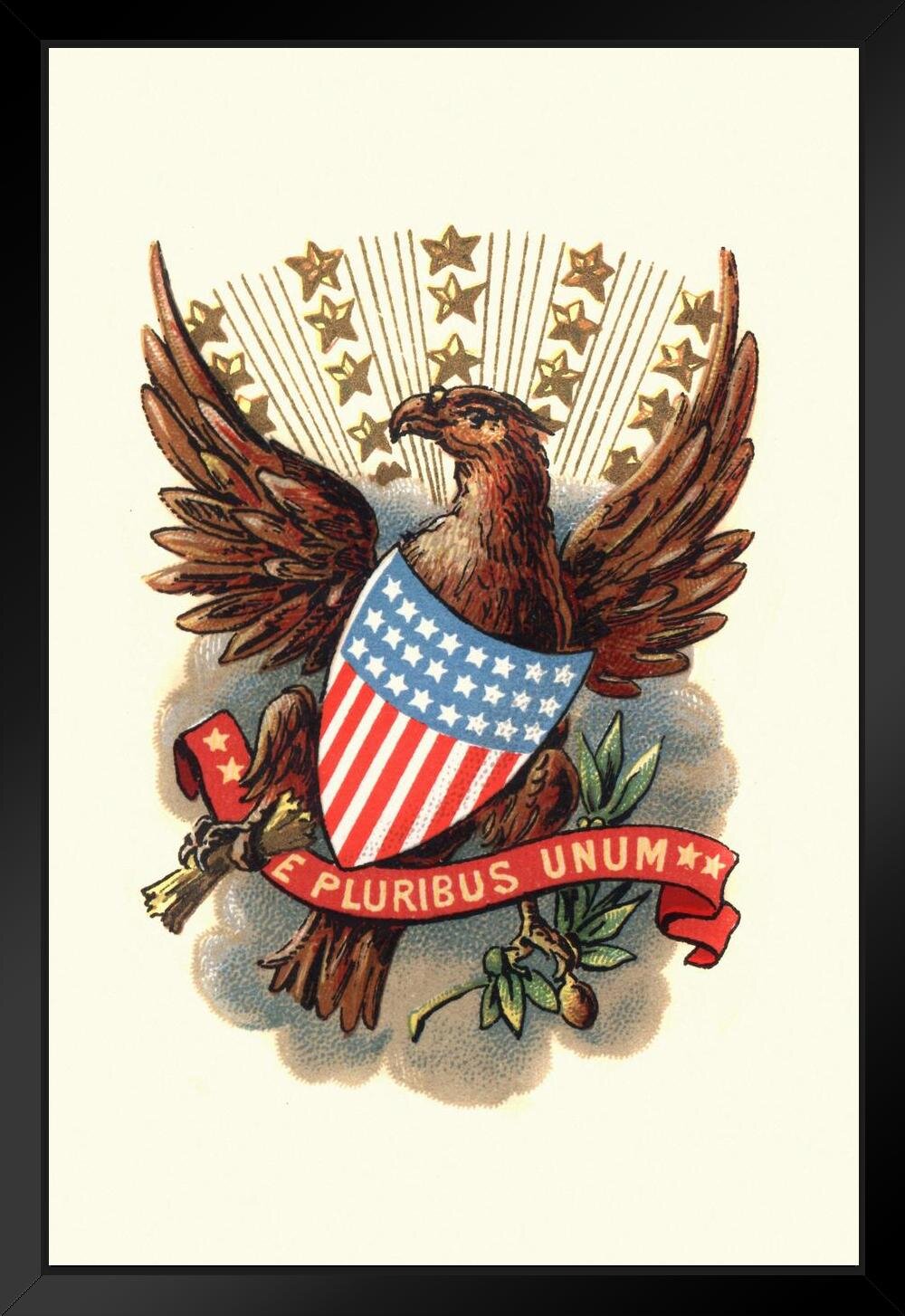 A Firemans Prayer American Flag Art Print Framed Poster 14x20 inch Poster Foundry 180566 