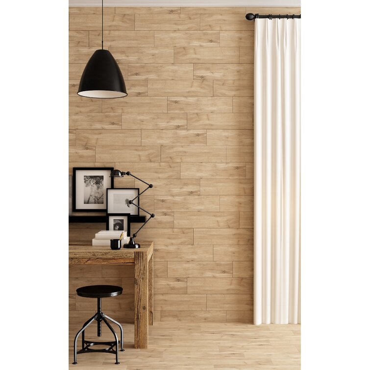 Gramercy 6" x 24" Porcelain Wood Look Wall & Floor Tile