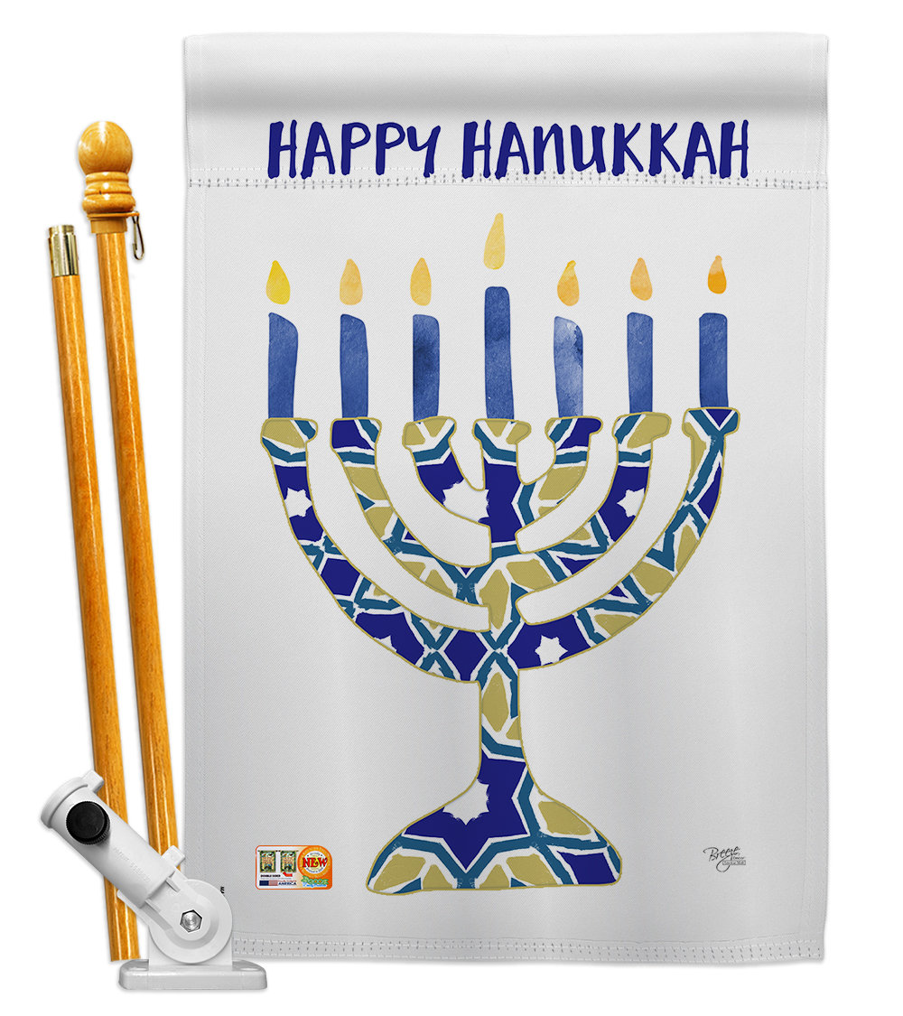 Breeze Decor Hanukkah Menorah Impressions Decorative 2 Sided Polyester 40 X 28 In Flag Set Wayfair