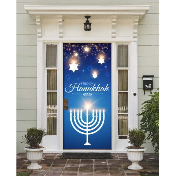 The Holiday Aisle Hanukkah Menorah Garage Banner Door Mural Wayfair
