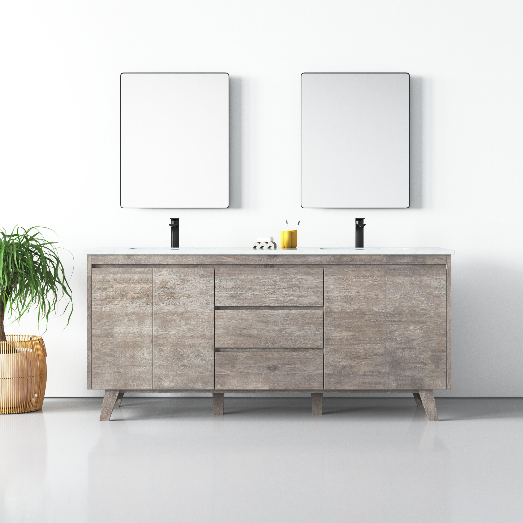 Frieda 72 Double Bathroom Vanity Base Only Reviews Allmodern