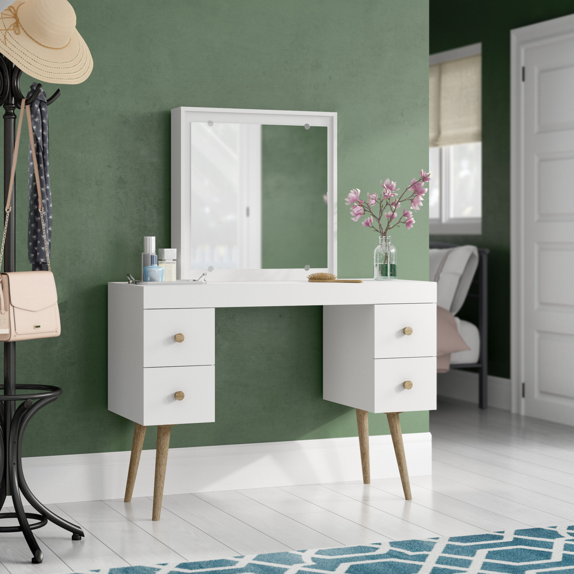 White Vanity Tables You Ll Love In 2020 Wayfair