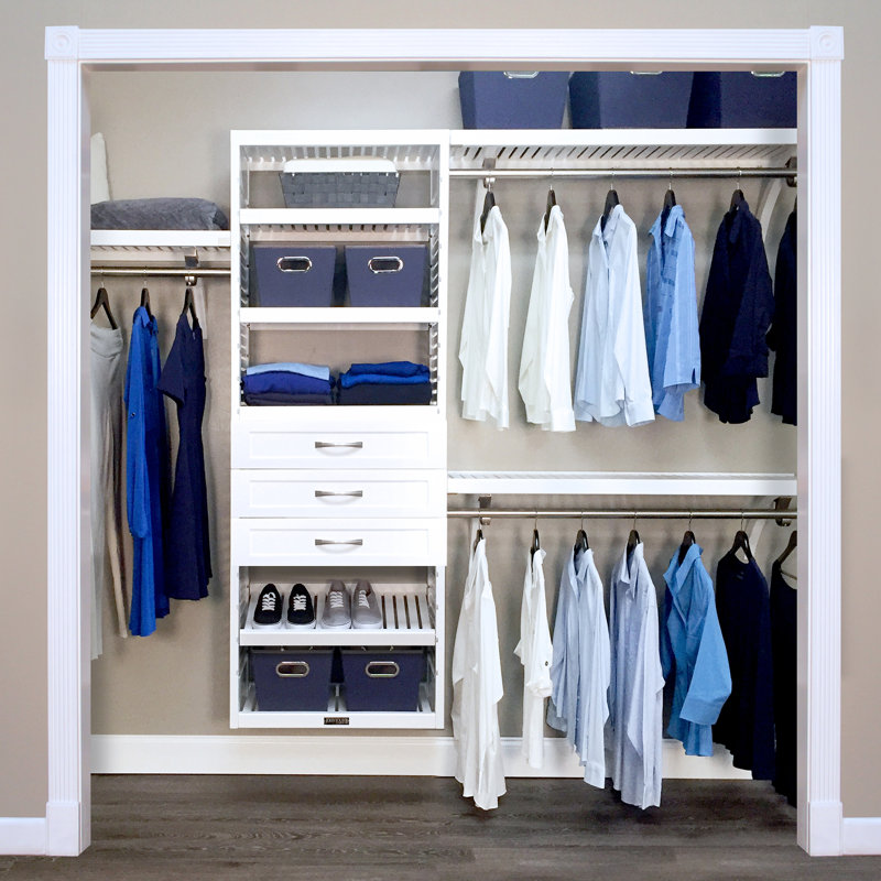 John Louis Home 48 W 120 W Woodcrest Closet System Wayfair