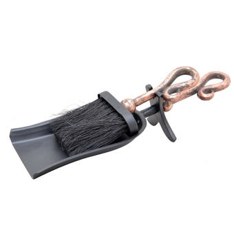 Symple Stuff Pewter 2 Piece Cast Iron Fireplace Tool Set Wayfair