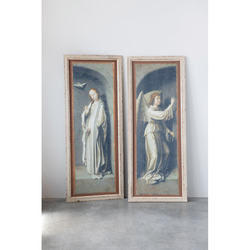 Reproduction Angel Mary 2 Piece Picture Frame Painting Print Set On Canvas Reviews Birch Lane