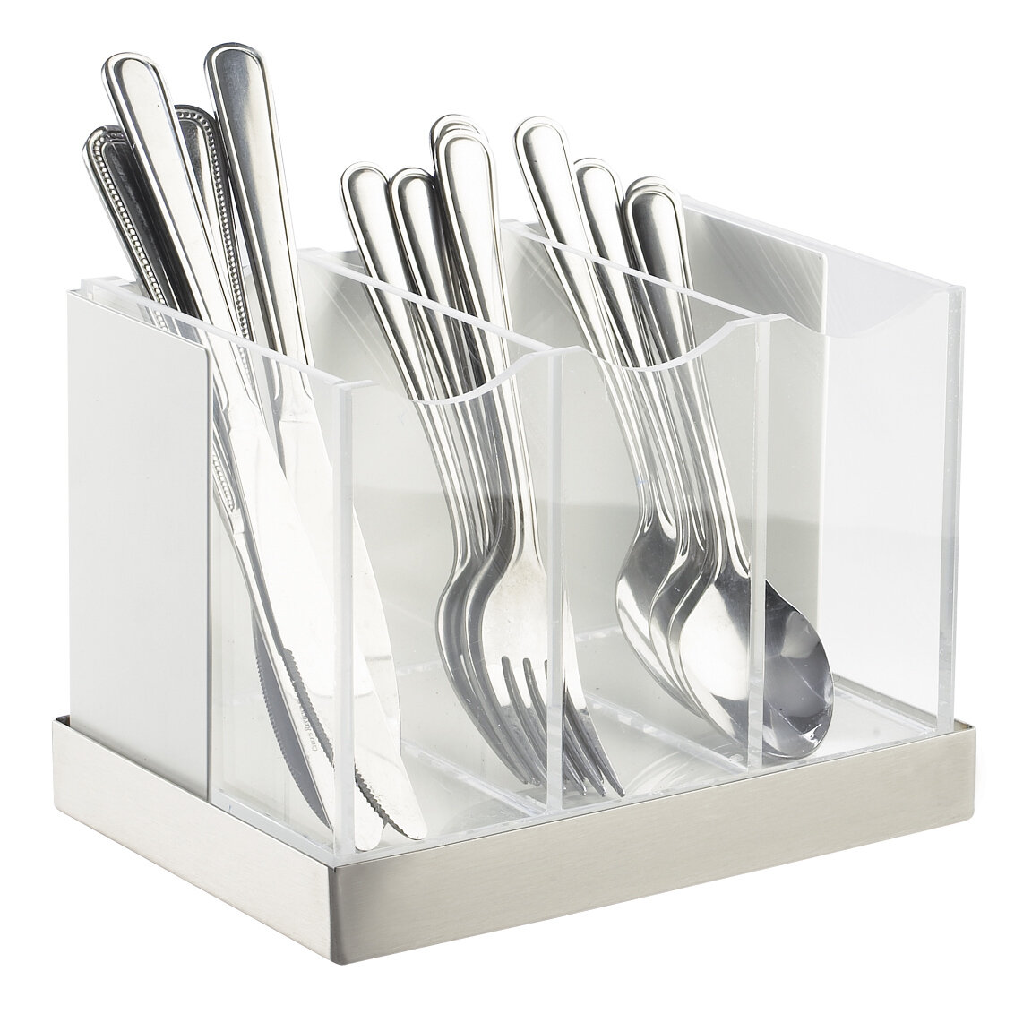 Galleon 2 In 1 Ladle Rest With Flatware Holder Stainless Steel Utensils Caddy 