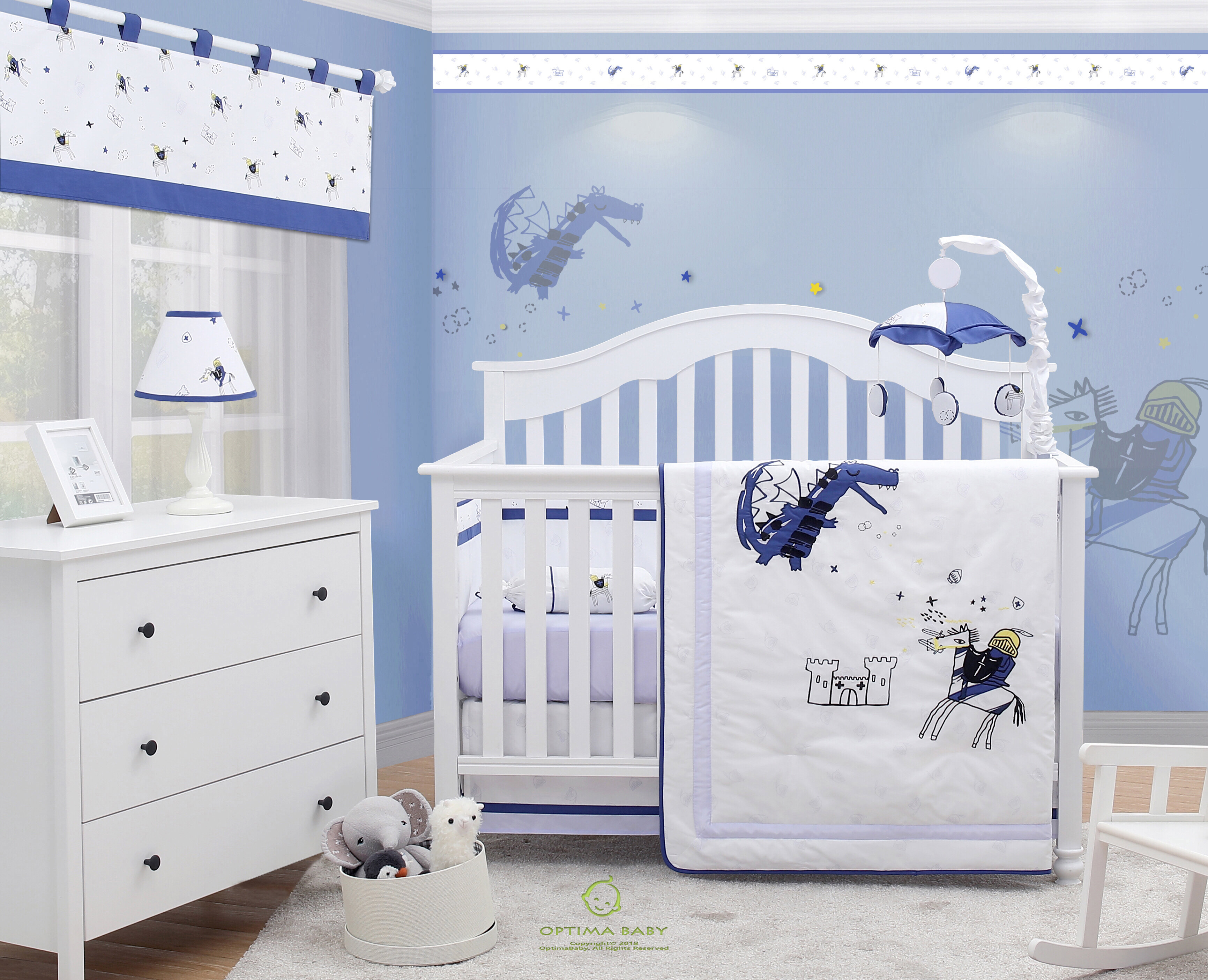 Zoomie Kids Raynor Prince Charming Knight Dragon Baby Nursery 5