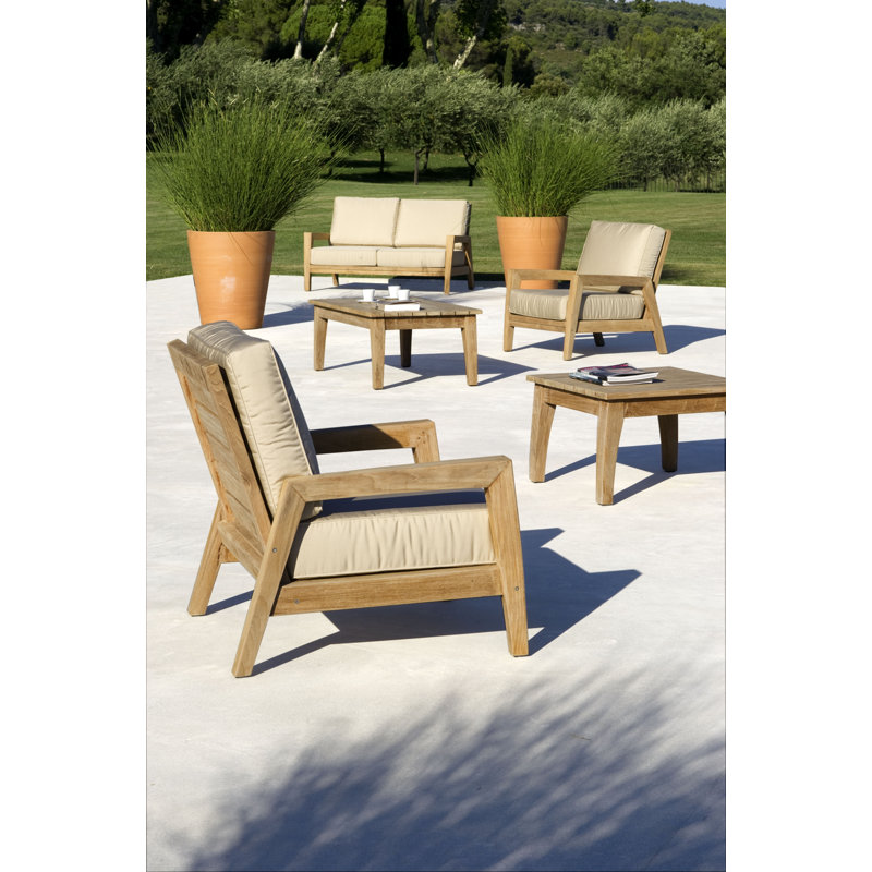 Les Jardins Teak Stafford Arm Chair Wayfair