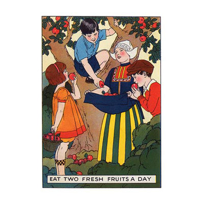 Buyenlarge Eat Two Fresh Fruits A Day Painting Print Wayfair