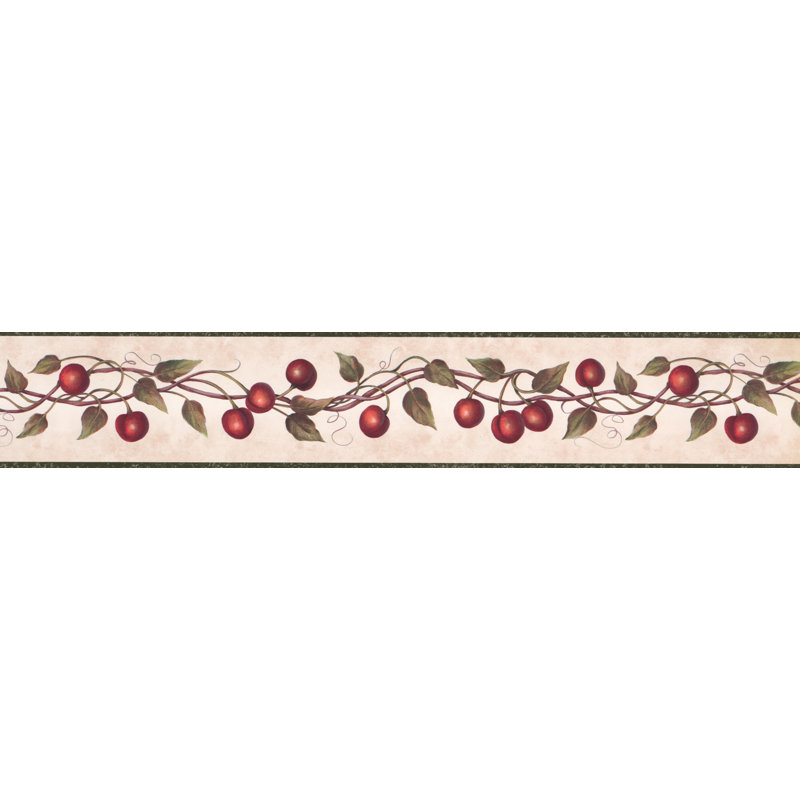 York Wallcoverings Vintage Design 15 L X 4 W Cherry On Vine