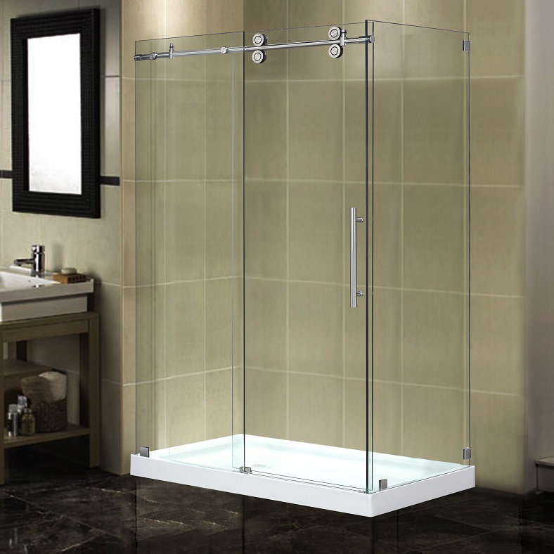 Frameless Sliding Shower Doors aston langham 48" x 35" x 77.5" completely frameless sliding Frameless Sliding Shower Doors aston langham 48" x 35" x 77.5" completely frameless sliding