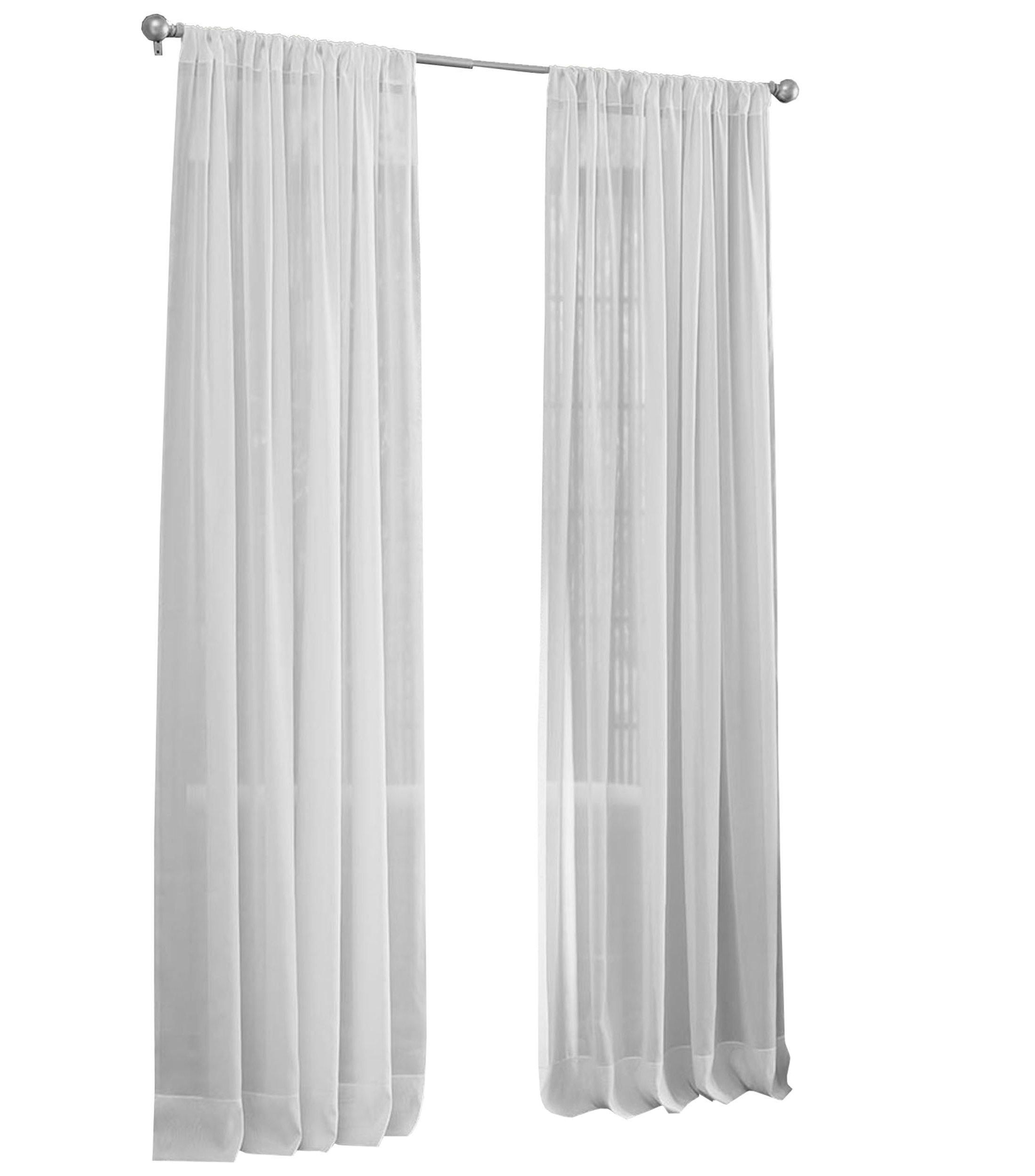 Rosdorf Park Moser Voile Solid Sheer Single Curtain Panel Wayfair