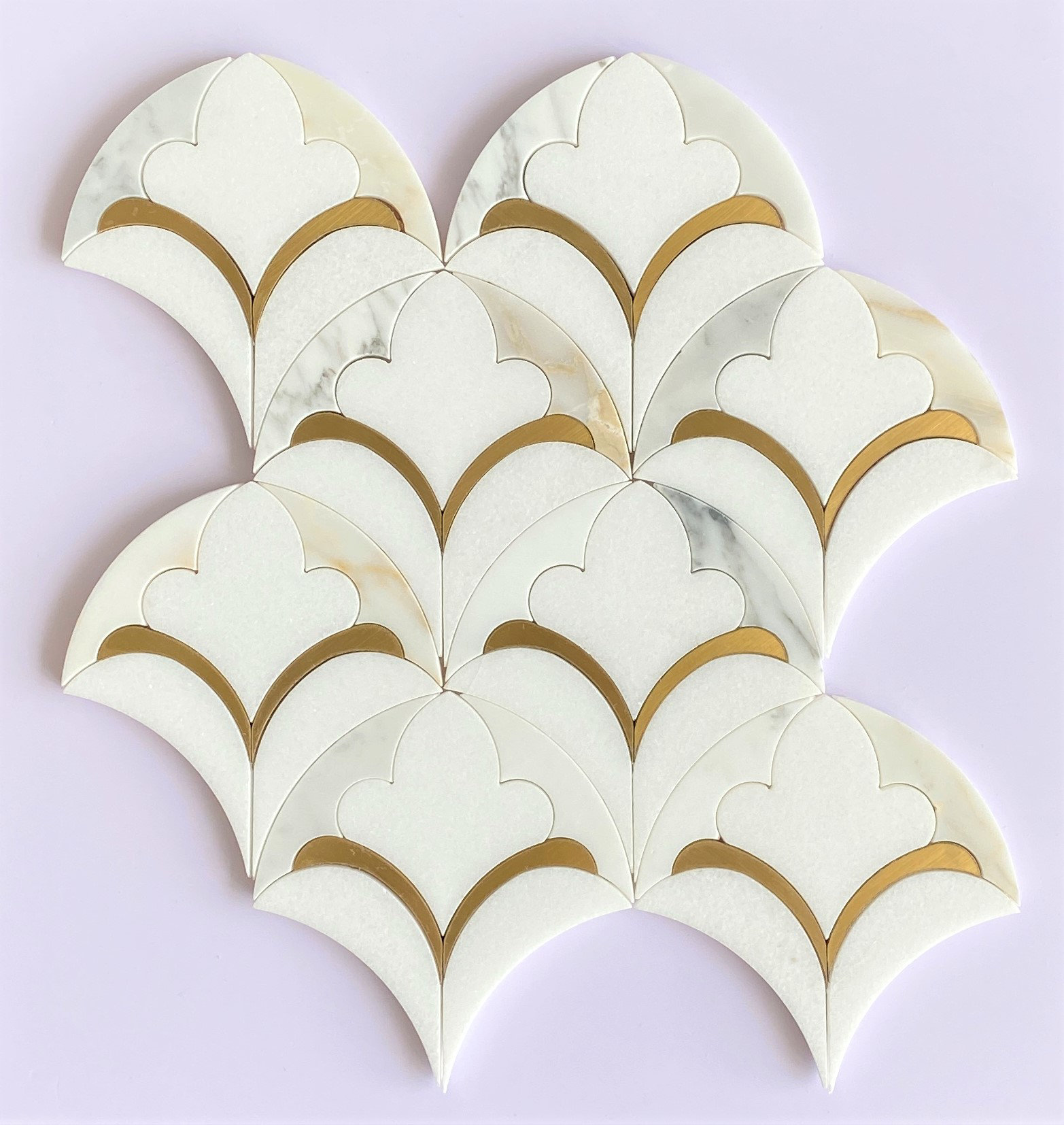 ES Stone Water Jet Water Jet 14" x 13" Marble Mosaic Tile Wayfair