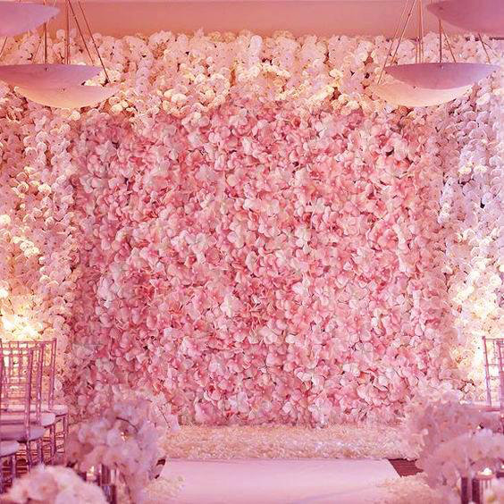 Enovaus Silk Hydrangea Flowers Wedding Party Wall Backdrop Panel