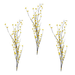 Forsythia Bush Branch (Set of 3)