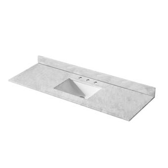 Exclusive Heritage Carrara Marble Countertop 60 Single Bathroom Vanity Top Wayfair Ca