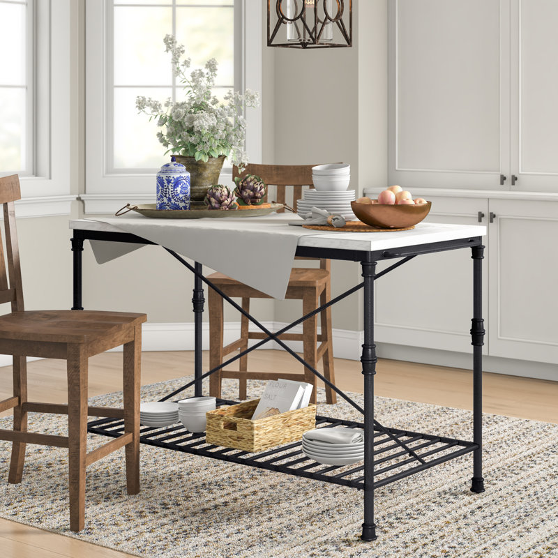 Birch Lane Heritage Castille Prep Table With Marble Top Reviews