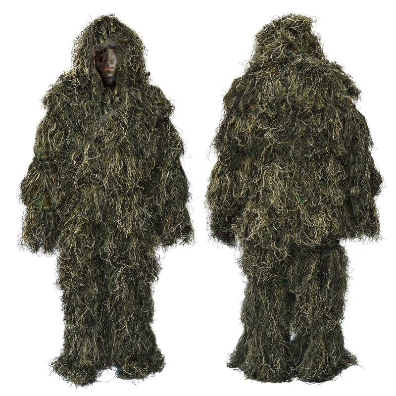 StrongCamel Woodland Ghillie Suit High-Density Outdoor Camouflage Camo ...
