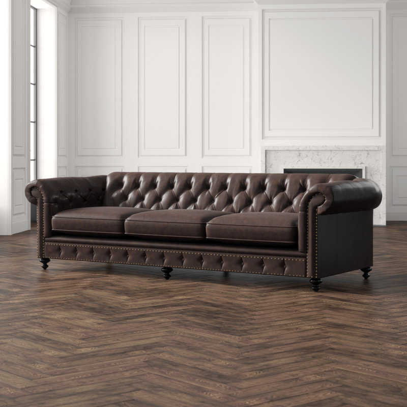 London Leather Chesterfield Sofa